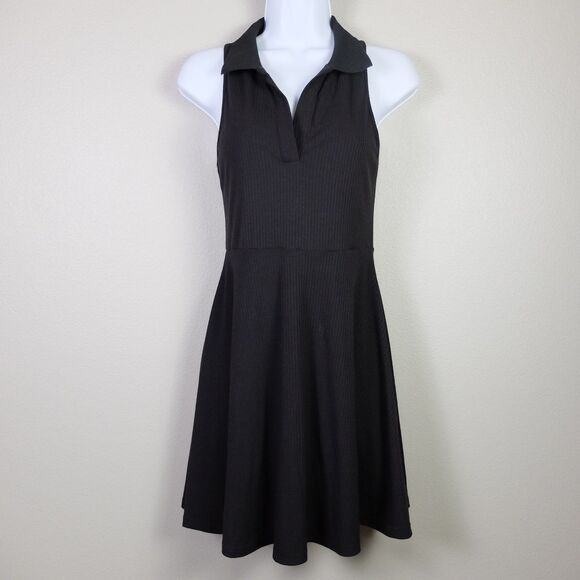 SHEIN Black Sleeveless Collared Mini Dress Size Small - Picture 2 of 8